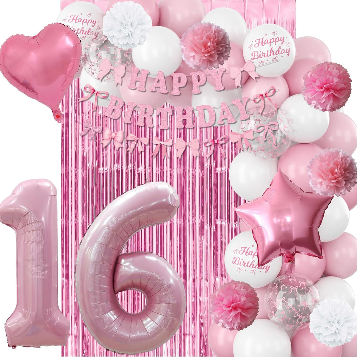 KAINSY light pink heart foil balloons create whimsical accents