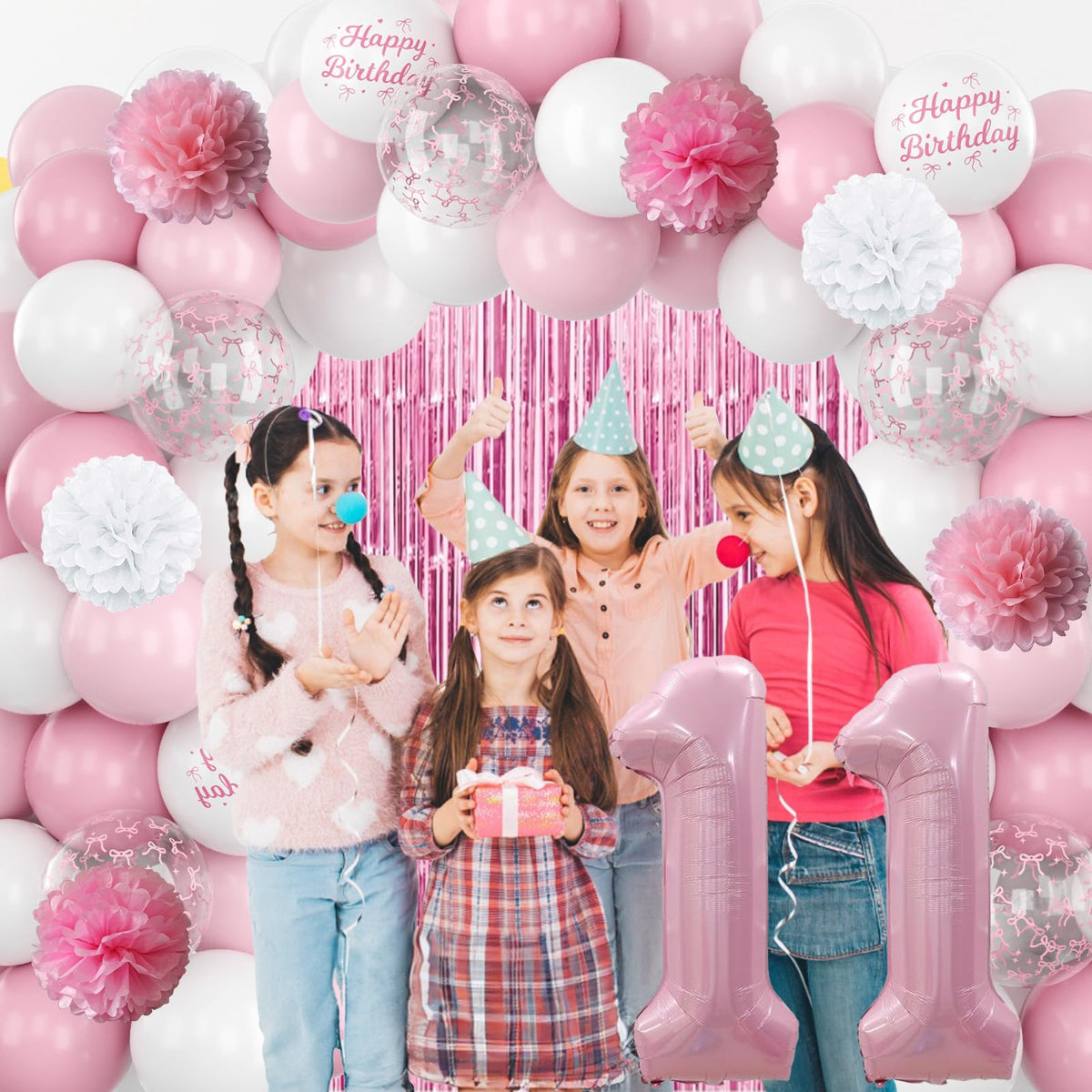 KAINSY light pink paper pom-poms add airy depth to your display.