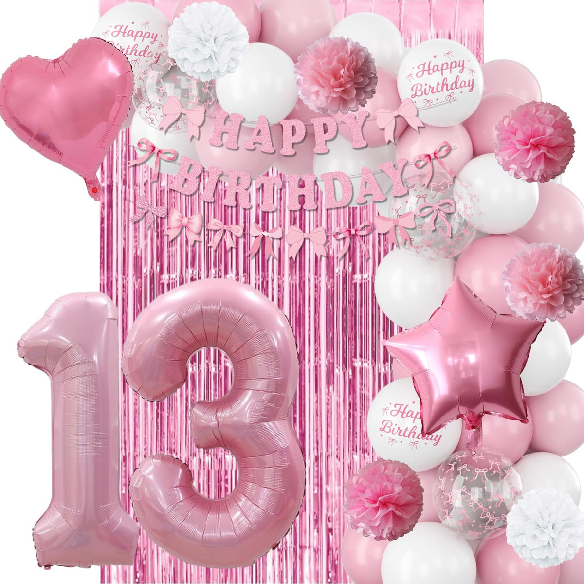 KAINSY pink latex balloons set enhances color, depth, and fullness