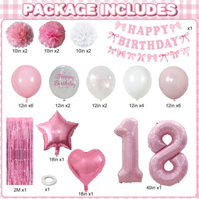 KAINSY pink paper pom poms add soft texture to the decor.