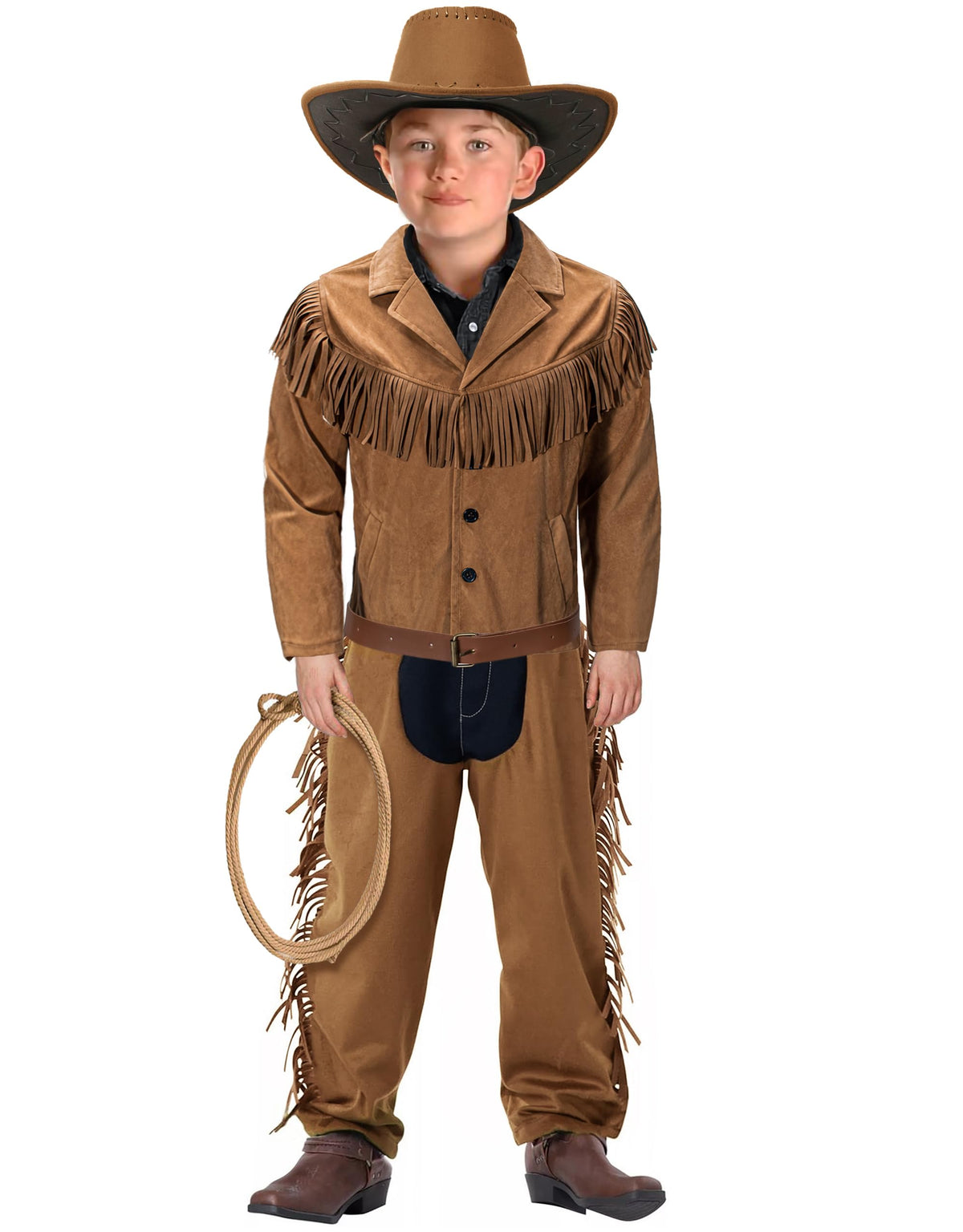 KAIPUTE cowboy hat included for authentic kids' western costume