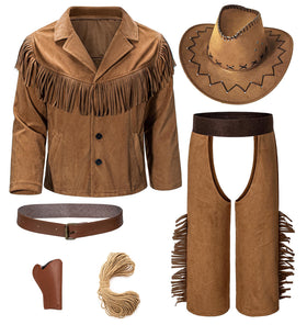 KAIPUTE cowboy jacket with fringed design, ideal for imaginative western play