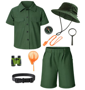 KAIPUTE Kids Explorer Costume hat keeps sun away during hikes and explorations.