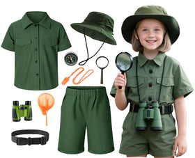 KAIPUTE Kids Explorer Costume shirt for breathable outdoor play and comfort.