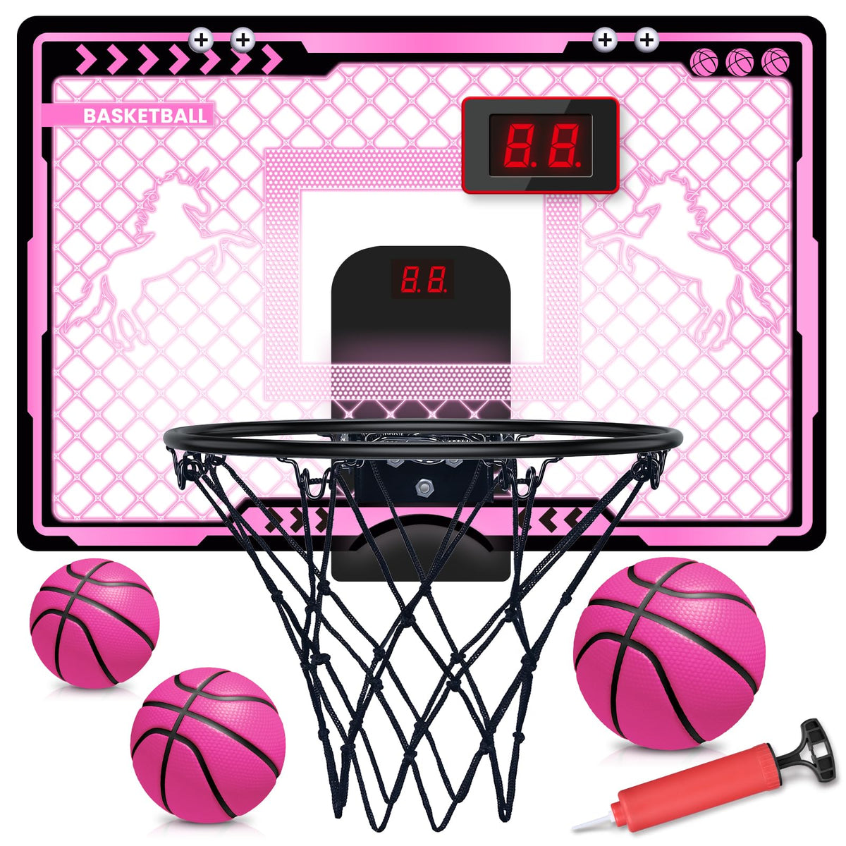 KAISASA unicorn backboard pink adds magical fun during play.