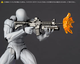 Kaiyodo Revoltech assault rifle with grenade launcher for action-ready scenes.