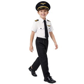 KAKALVER kids pilot costume skirt with epaulets for career day.