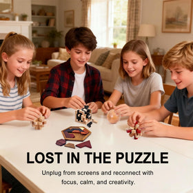 KaKeDuJa travel-friendly wooden puzzles fit in bags for trips.