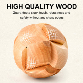 KaKeDuJa close-up wooden puzzle finish showcases safety and smooth edges.
