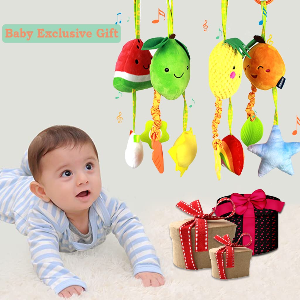 KAKIBLIN baby hanging rattle fruits pack 07: safe, non-toxic materials for tiny hands.