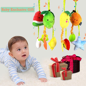KAKIBLIN baby hanging rattle fruits pack 07: safe, non-toxic materials for tiny hands.