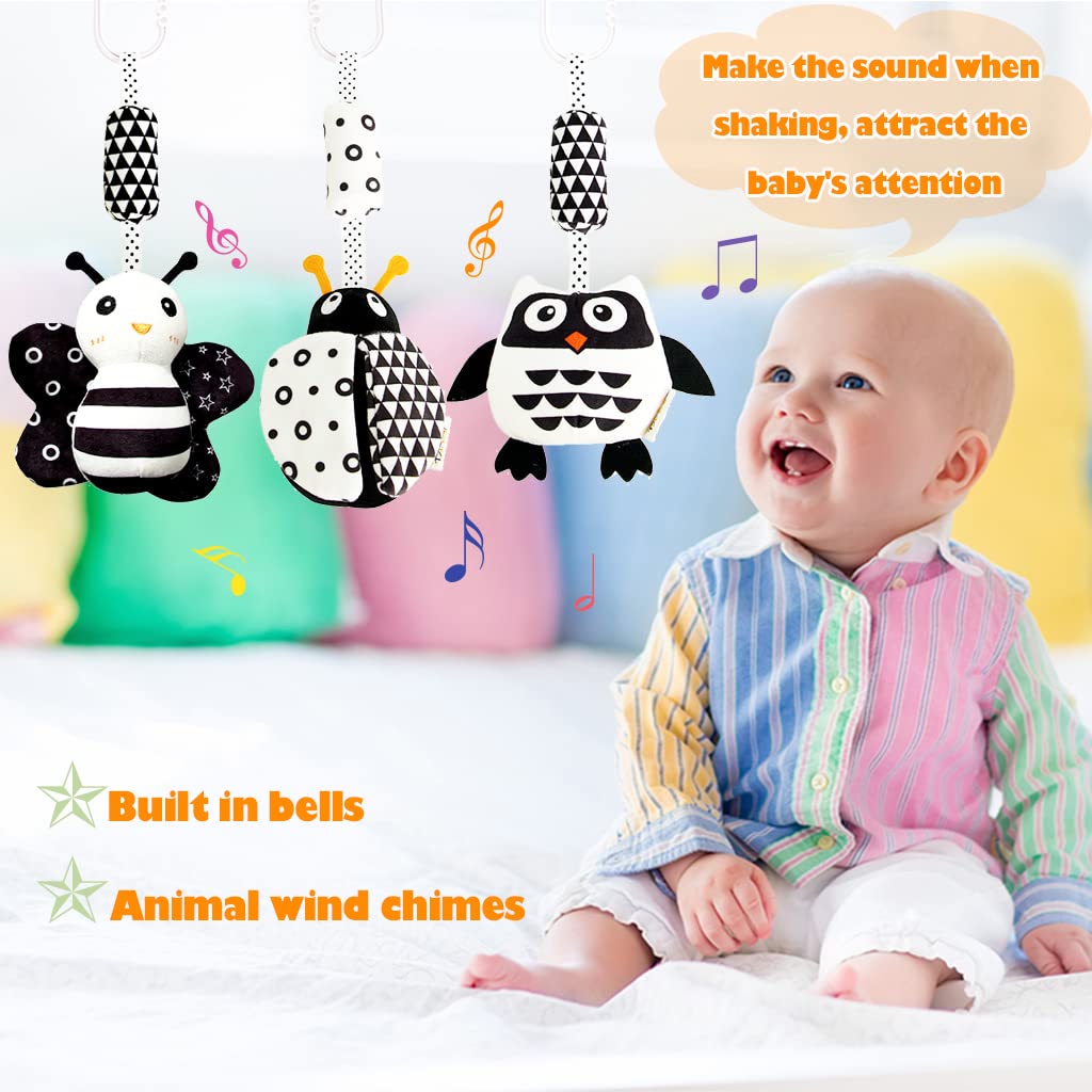 KAKIBLIN Bee hanging toy with bold patterns to capture attention