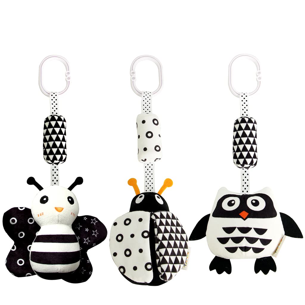 KAKIBLIN Ladybug hanging toy with high-contrast design to aid visual tracking