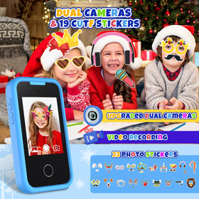 KAKTIN Kids Phone selfie switch enables quick photo moments.