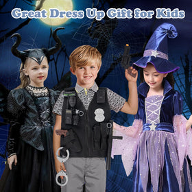 KalaDuck kids police costume festive look suitable for Christmas scenes.