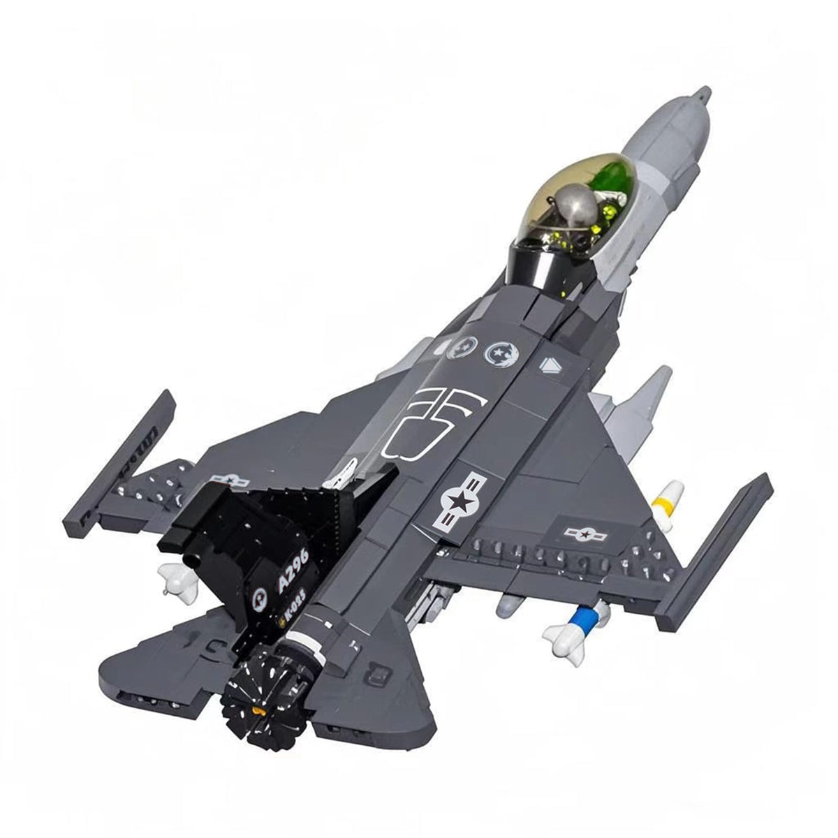 KALAPINK F16 Jet Model assembly in progress for kids and adults, ideal for STEM learning