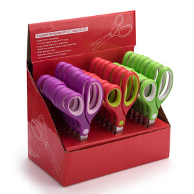 Kalatic 7-inch rounded-tip students scissors pack of 24 for classroom safety.