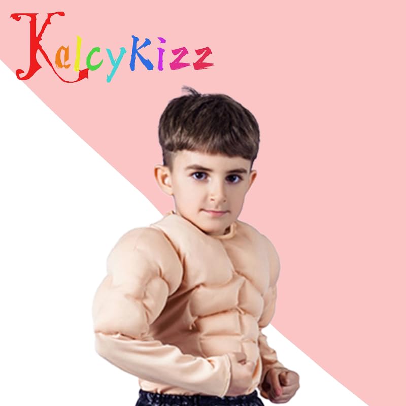 KalcyKizz Kids Muscle Suit Yellow – back view showing full body silhouette.