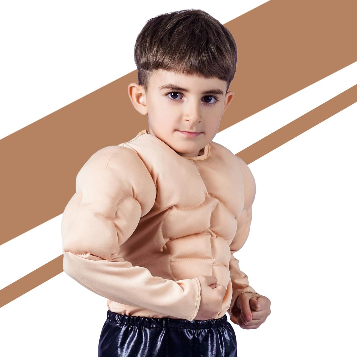 KalcyKizz Kids Muscle Suit Yellow – detail view highlighting seams and finish.