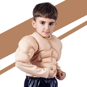 KalcyKizz Kids Muscle Suit Yellow – detail view highlighting seams and finish.