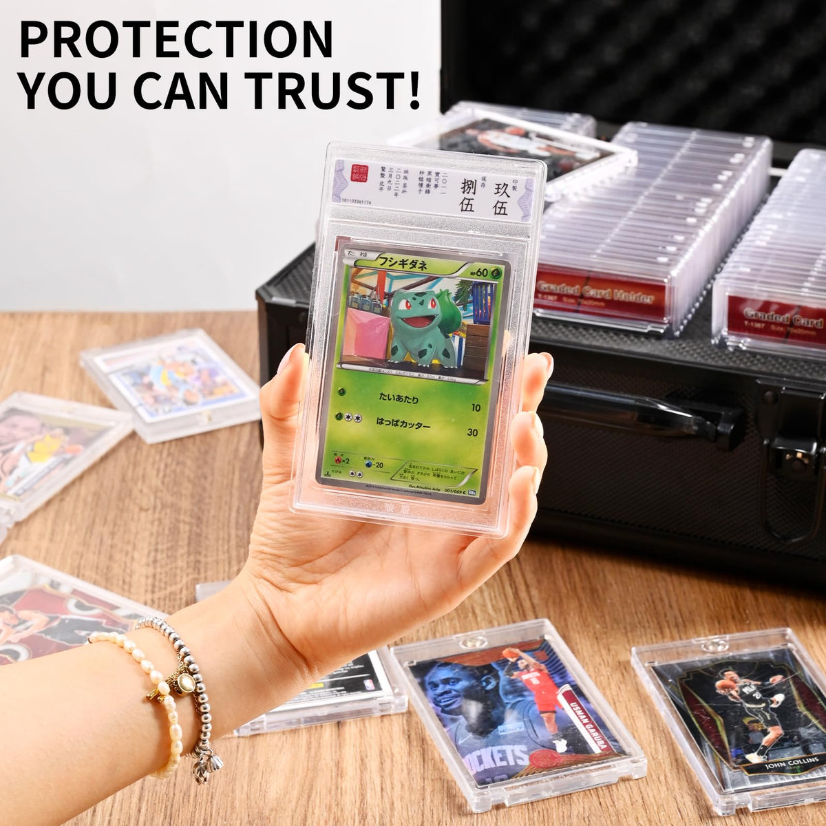 Kaletoo 3ROW in use on desk during card show setup