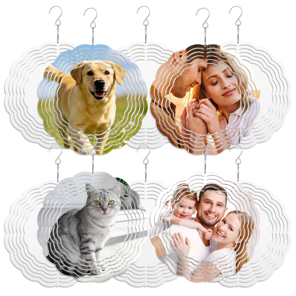 KaliVorexin wind spinner blank, 8-inch sublimation-ready, perfect for vibrant outdoor decor.
