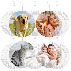 KaliVorexin wind spinner blank, 8-inch sublimation-ready, perfect for vibrant outdoor decor.