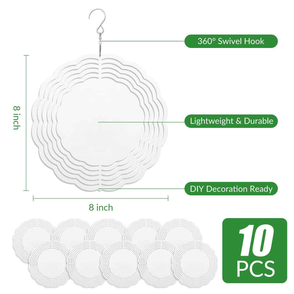 KaliVorexin aluminum wind spinner blank with double-sided surface for vivid print results.