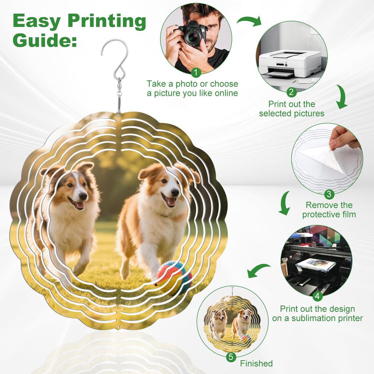 KaliVorexin flat-to-3d wind spinner transformation for versatile display options.