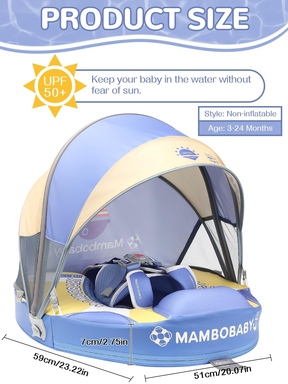 Kalolary Mambobaby non-inflatable infant float offers quick setup and reliable buoyancy.