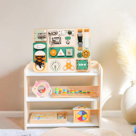Kalotoys busy board designed to grow with children ages 1 to 3