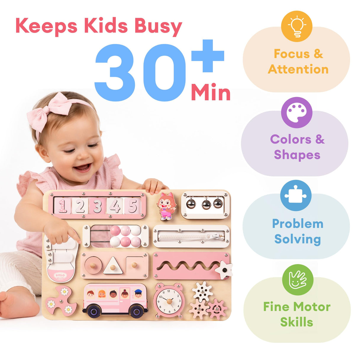 KALOTOYS shape puzzles encourage shape matching and problem solving.