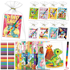 Kalysky 24-pack mini coloring books showcase bright themes, ideal for party favors.