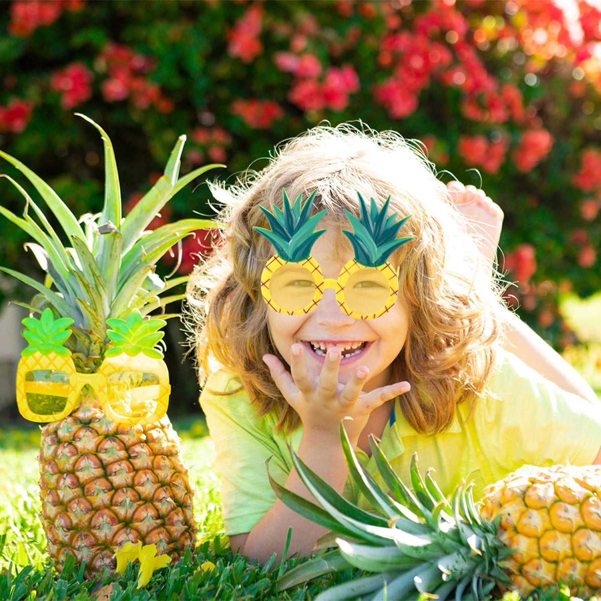 Kanayu pineapple sunglasses endure playful poolside and beach days.