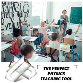 Kanayu prism in classroom setting demonstrates light dispersion clearly