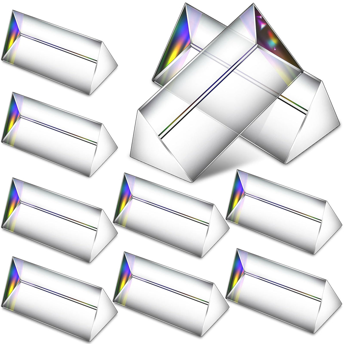 Kanayu triangular prism closeup shows clear glass and precise edges for experiments