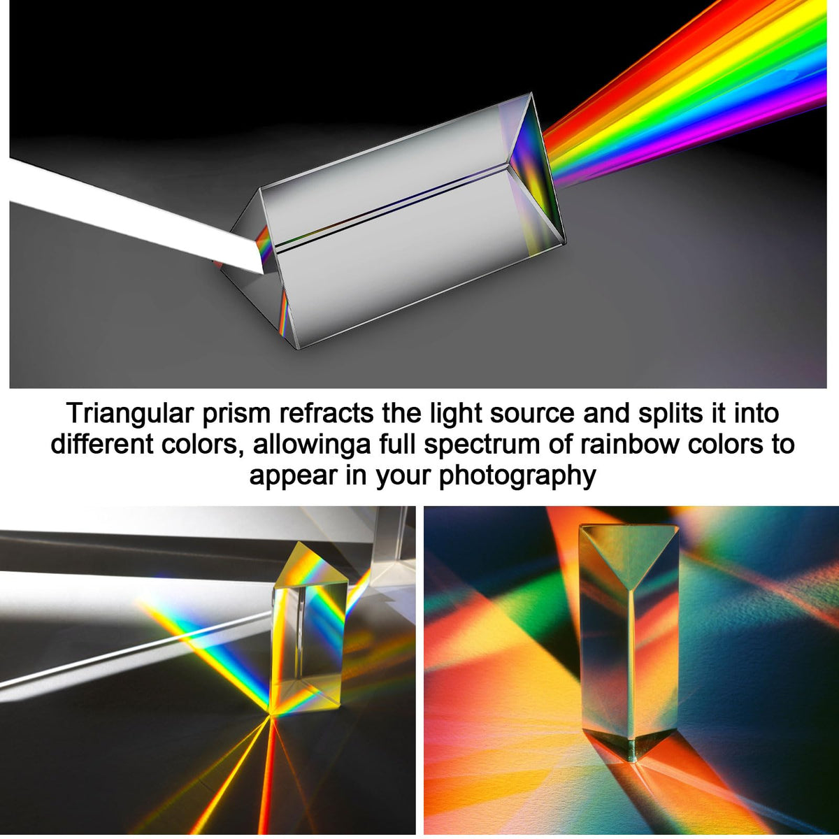Kanayu prism creates rainbow effects for engaging science demonstrations