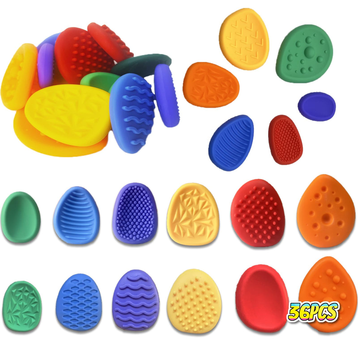 KaneStar007 fidget stones with varied textures promote calming focus.