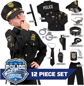 Kangaroo Police Costume Kids Set Badge highlights role-play authority