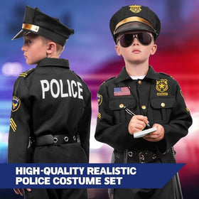 Kangaroo Police Costume Kids Set Handcuffs and accessories spark scenarios