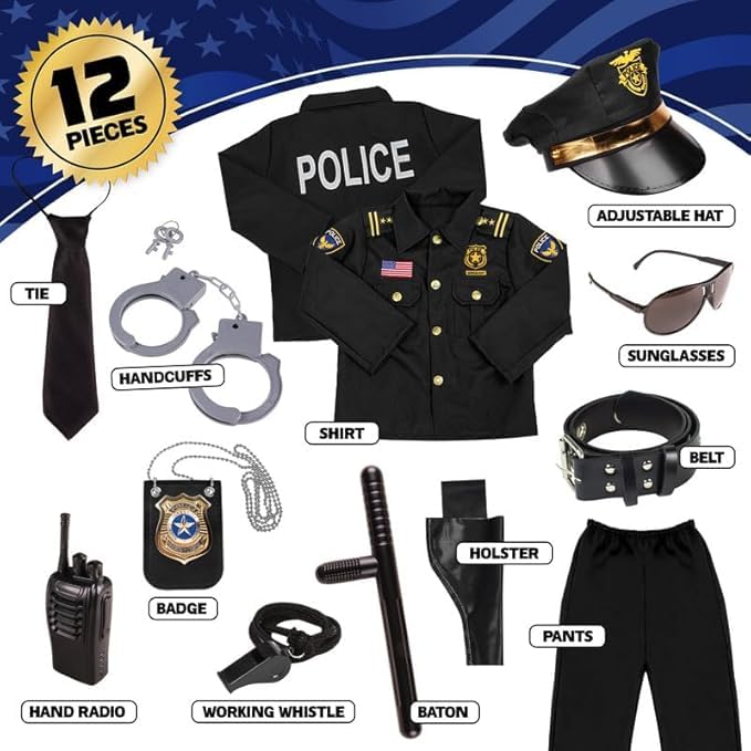 Kangaroo Police Costume Kids Set Shirt provides a smooth fabric for adventures