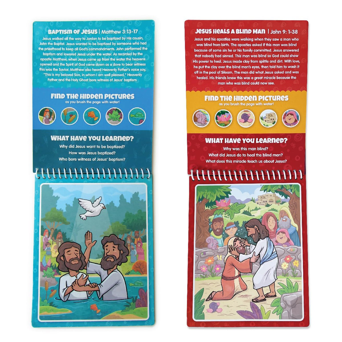 KangaToys Aqua Brush 2-Pack reusable pages closeup for mess-free painting