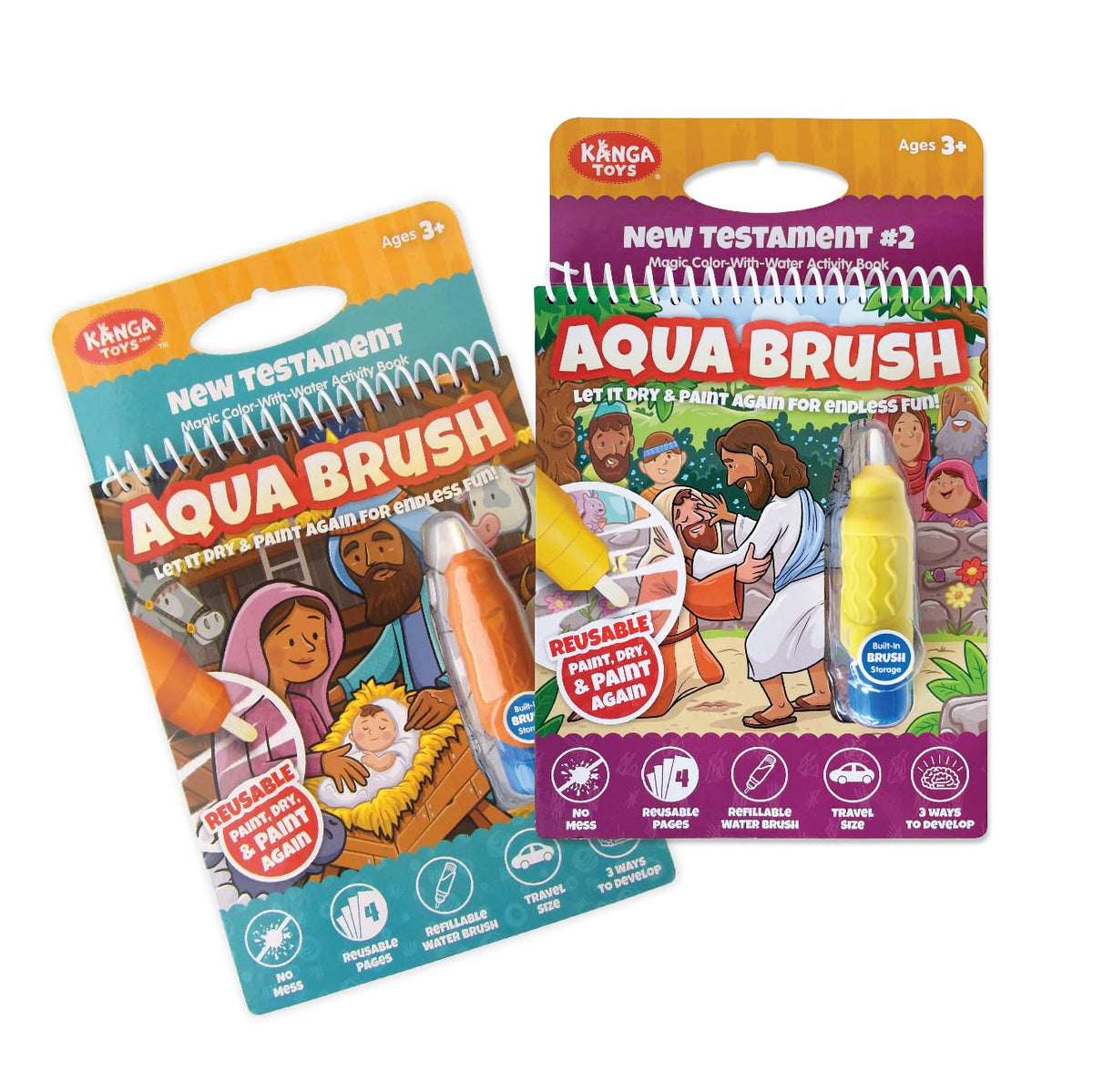 KangaToys Aqua Brush 2-Pack front cover for quiet Bible learning