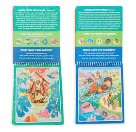 KangaToys Aqua Brush 2 Pack gospel scene ready to paint with water.
