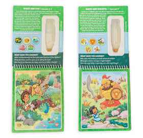 KangaToys Aqua Brush 2 Pack OT1 page open for color-with-water activity.