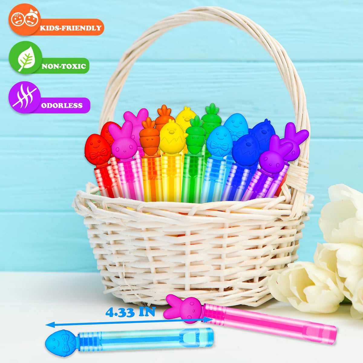 Kannove Easter mini bubble wand with bunny design ideal for kids' baskets
