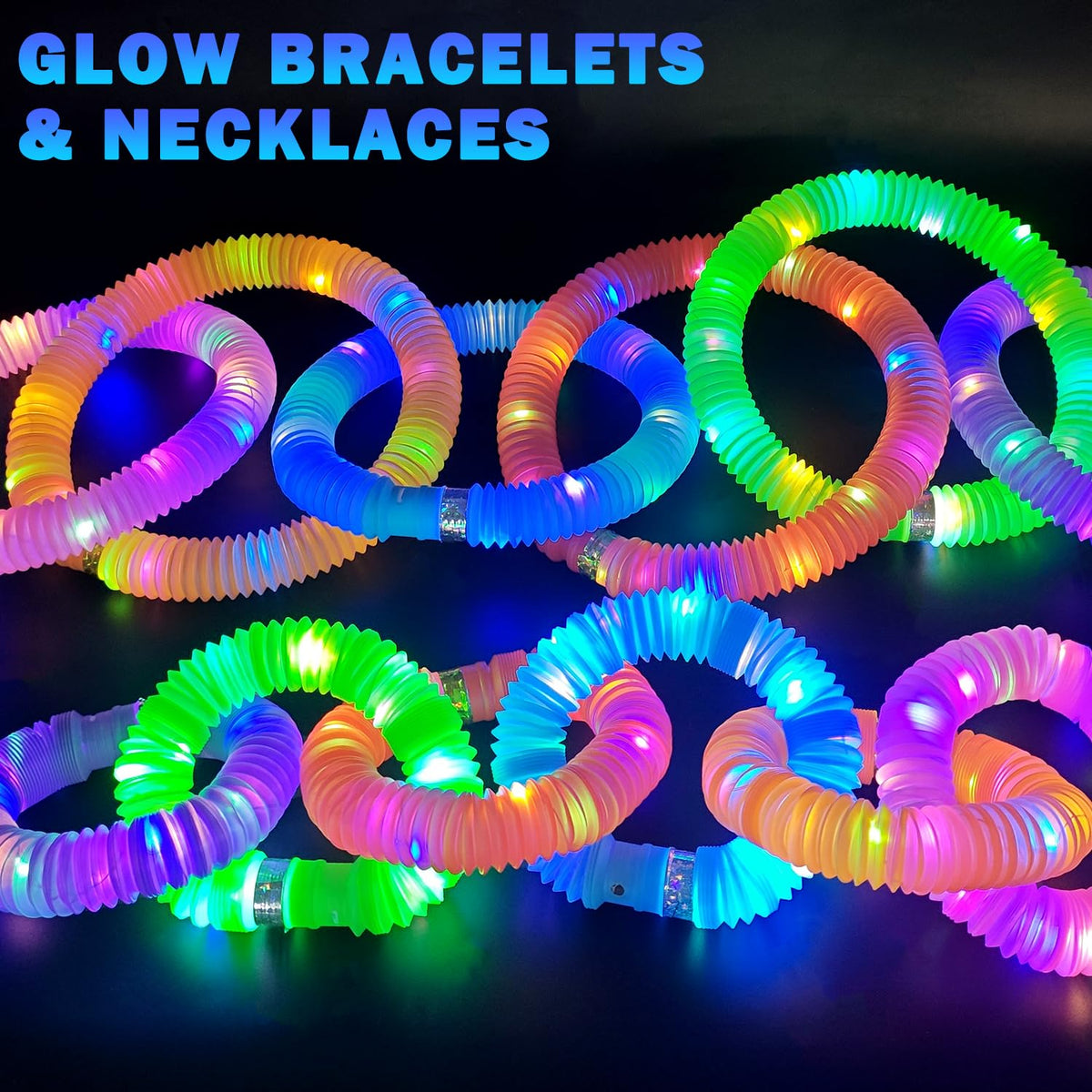 Kannove Glow Sticks bracelet-necklace-crown setup for creative DIY kids crafts.
