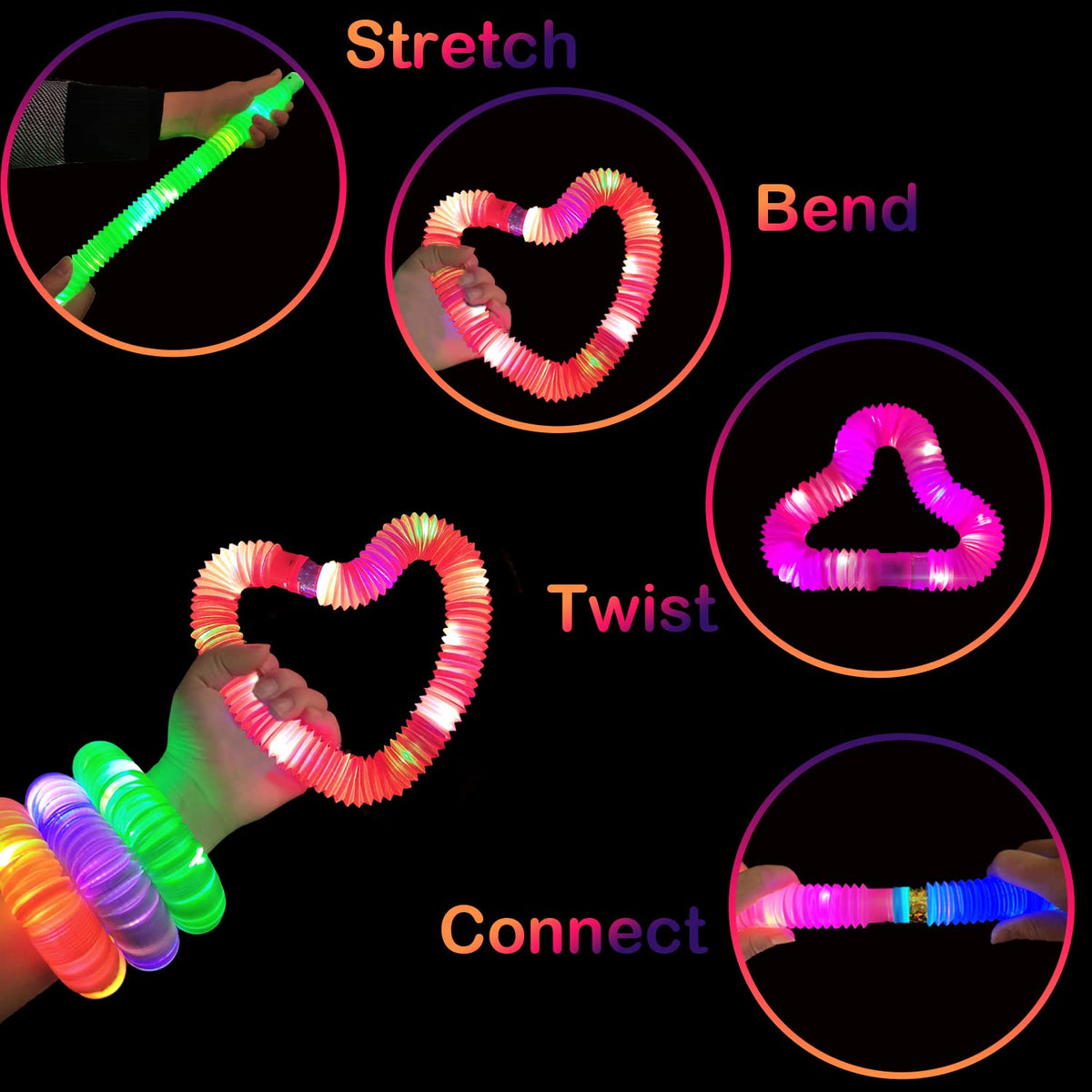 Kannove Glow Sticks nighttime games for backyard camping and parades.