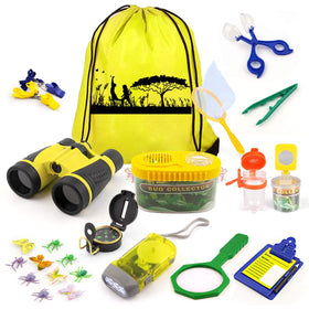 Kaqinu explorer kit binoculars for kids aid outdoor wildlife spotting