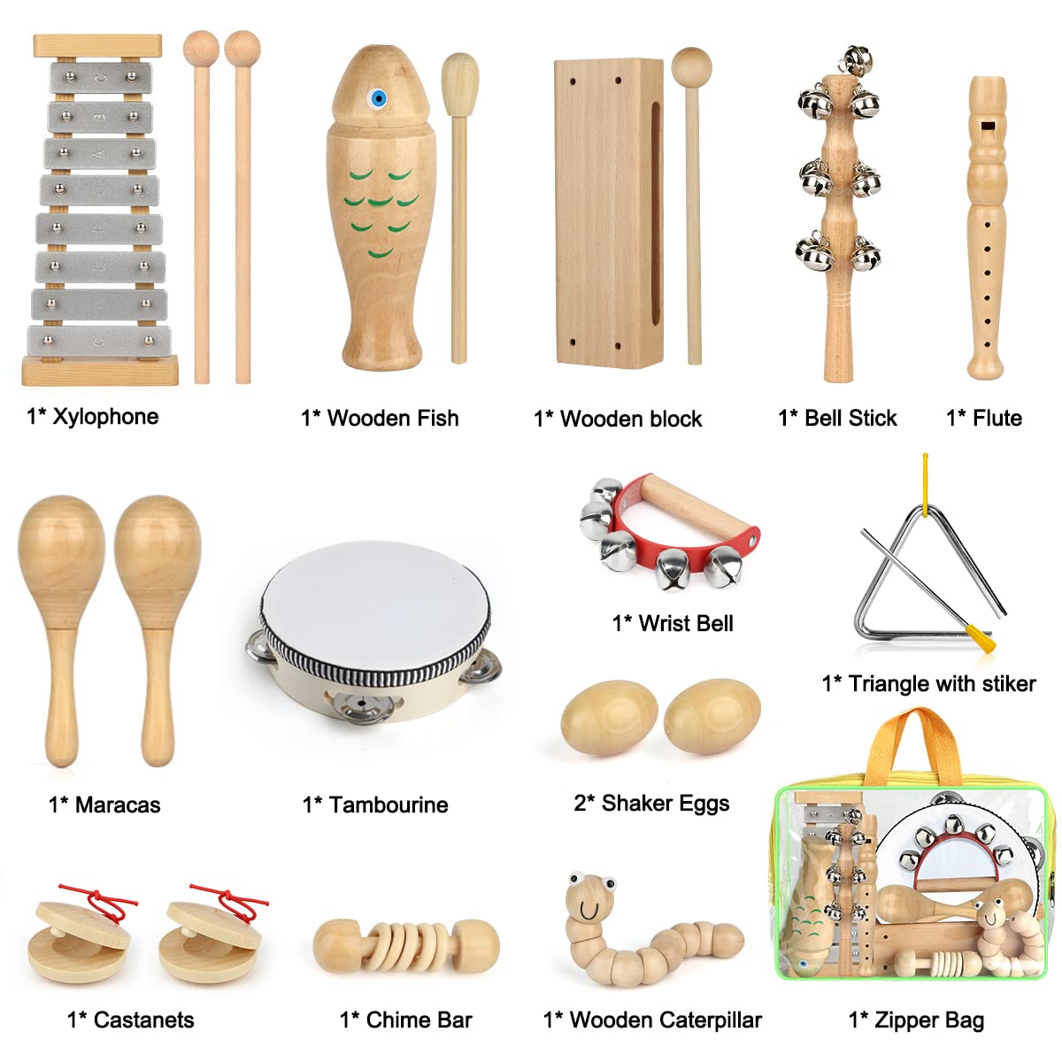 Kaqinu wooden shaker close-up, sensory play boosts engagement.